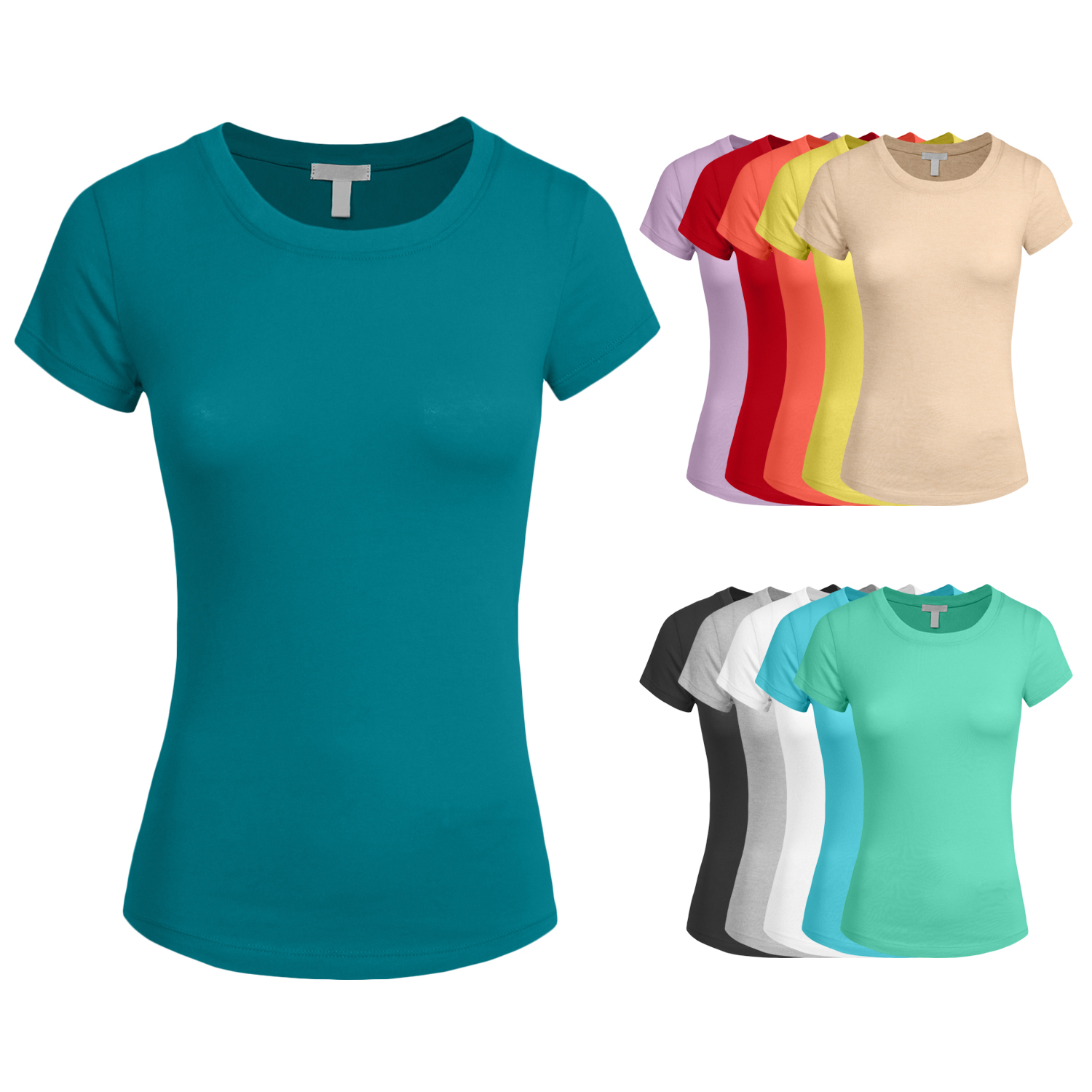 NE PEOPLE Womens Comfortable Round Neck Short Sleeve T Shirts 25 Color NEWT13