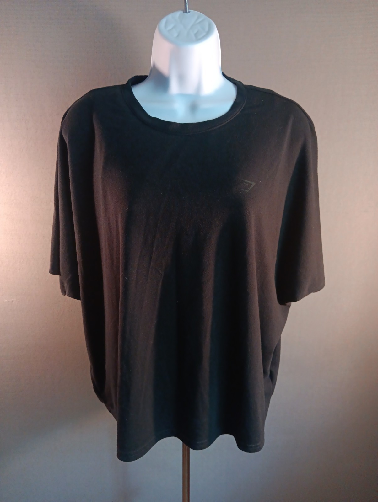 Gymshark Women’s Oversized Cropped Batwing Dolman Boxy Black Training T-Shirt L