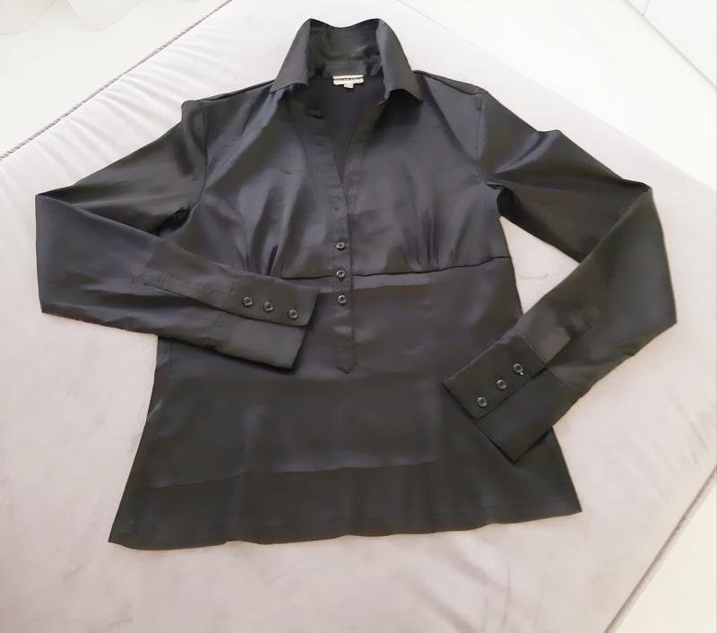 Women Etam shirt black satin 36/S/44