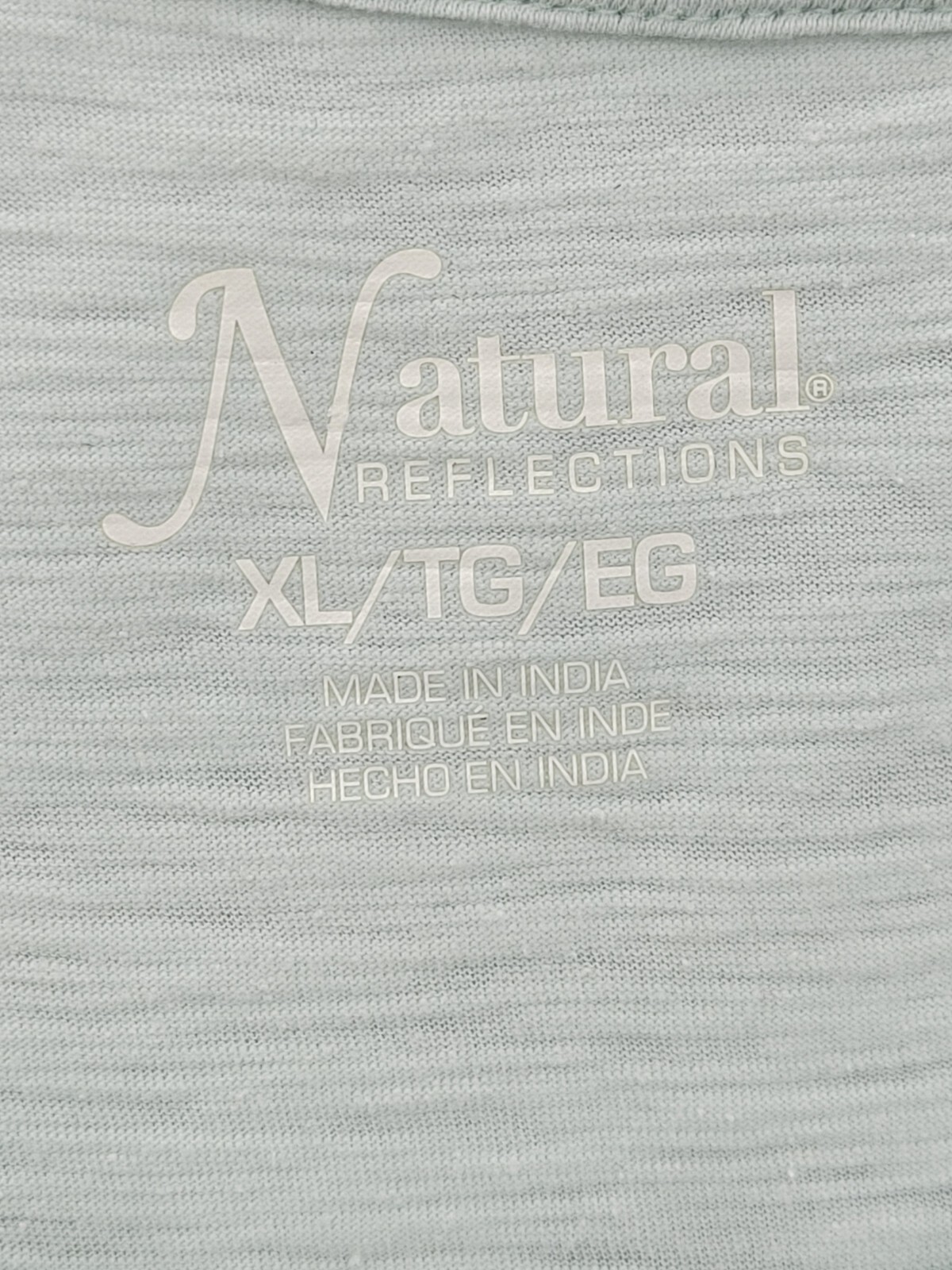 Natural Reflections Top Womens XL Minte Green Embroidered Floral Boho Pullover