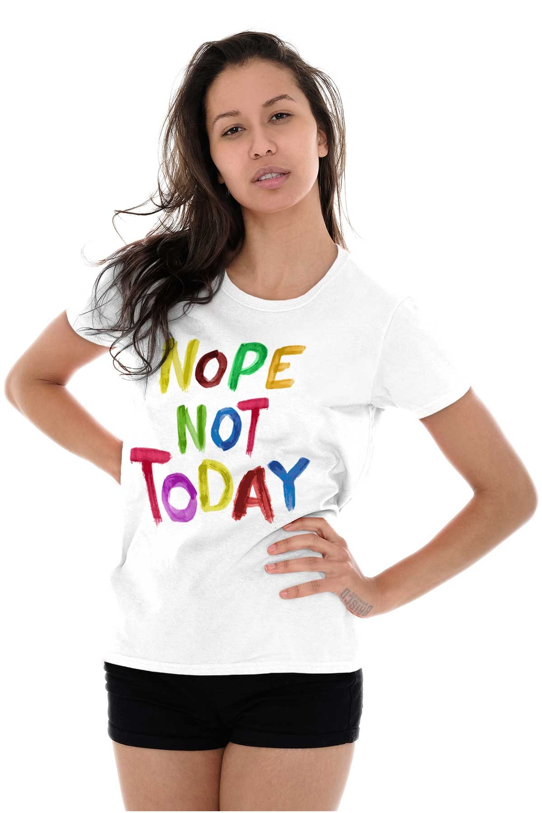 Funny Sarcastic Attitude Nope Not Today Joke Graphic T Shirts for Women T-Shirts