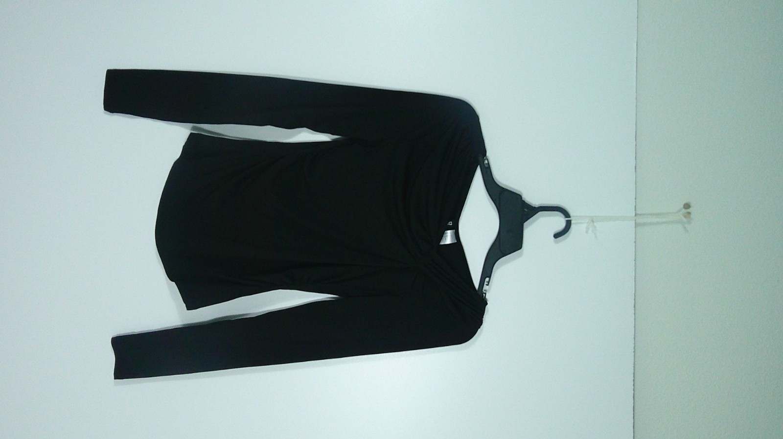 H & M Divided Black Ruched Blouse Size XXS
