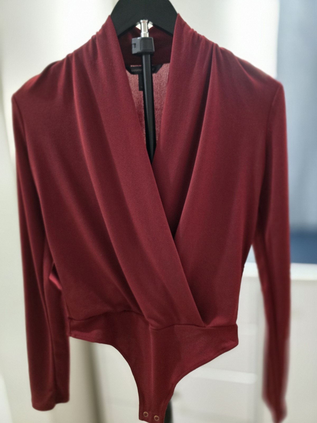 Banana Republic Womens Burgandy Blouse Bodysuit Size XS Pre-owned Excellent