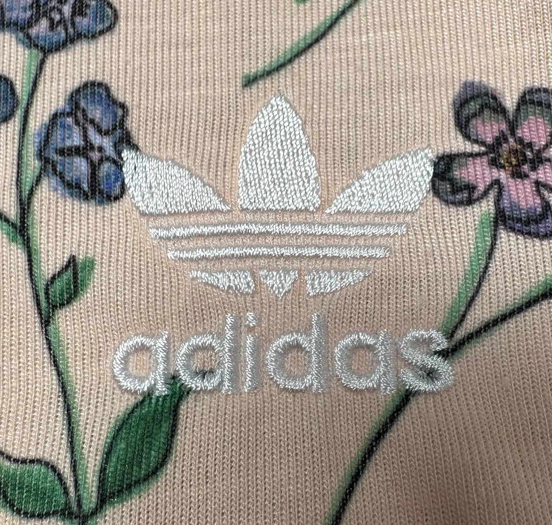 Adidas Originals Floral Crop Top T-Shirt Women’s M Trefoil Ain’t No Sunshine