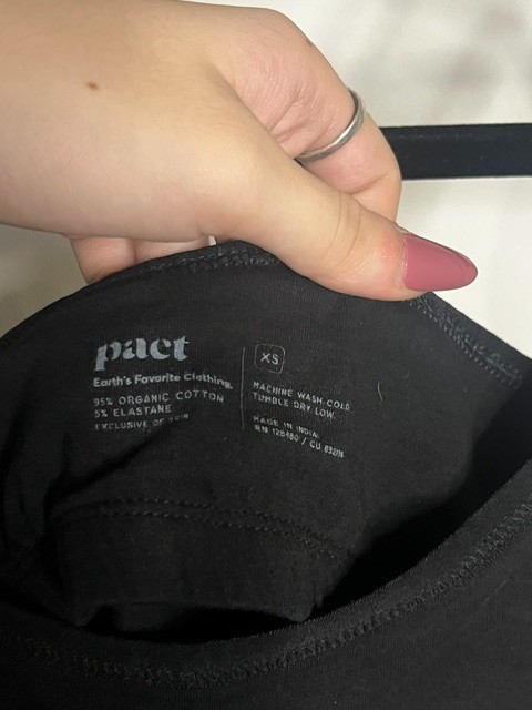 Pact Women’s XS Black Organic Cotton Cami Tank & Snag Capri Leggings Lounge Set