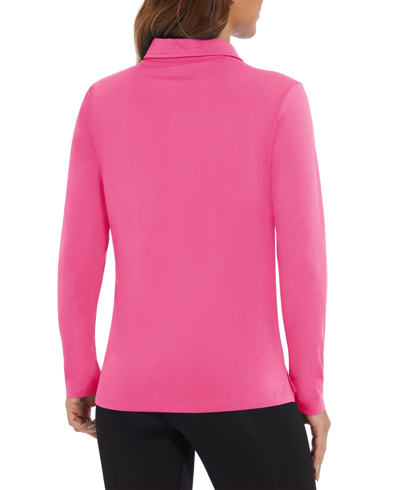 UPF50+ Women’s 4-Button Polo Shirts Quick Drying Golf Sport Performance T-Shirts
