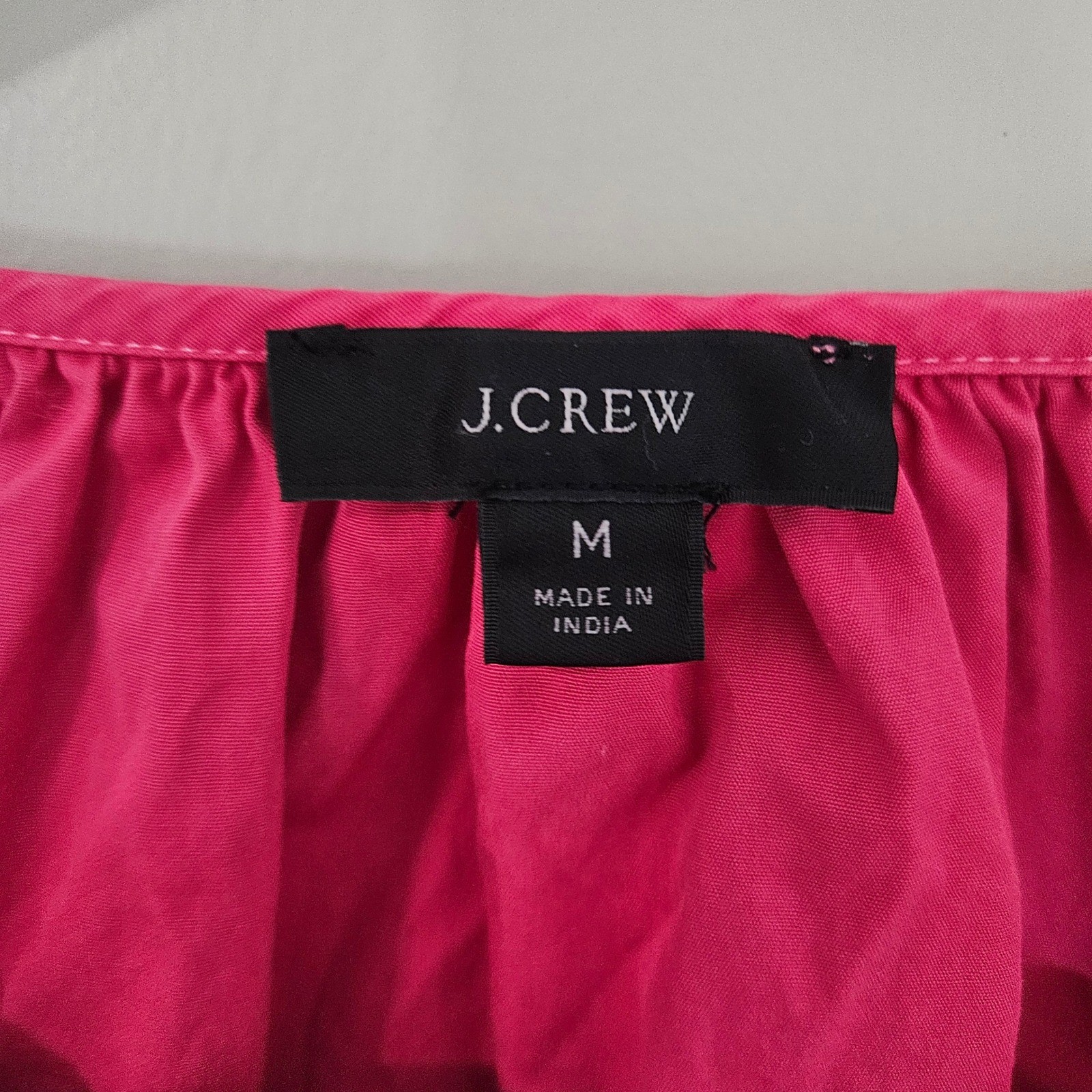 J.Crew Womens Pink Cotton Poplin Button Front Tunic Shirt Dress Size Medium