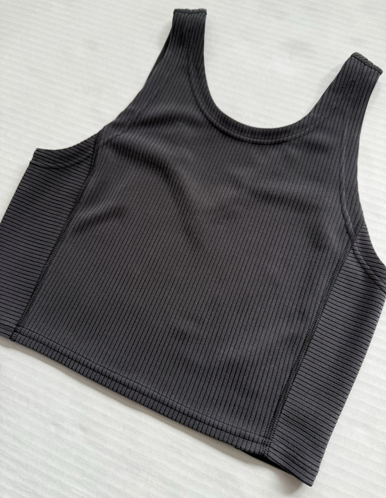 Lululemon Ribbed Softstreme Cropped Tank Top Black Size 6