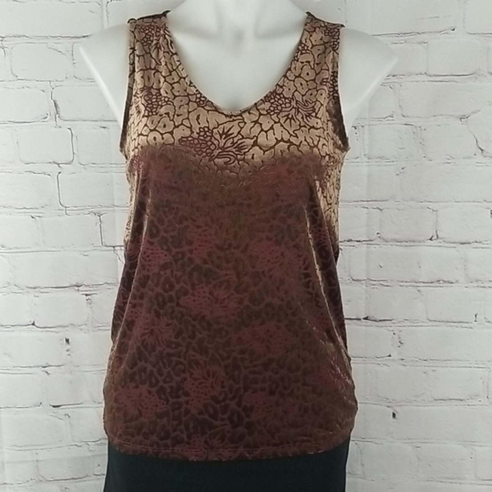 Finn & Grace whimsigoth velvet burnout sleeveless top size XS