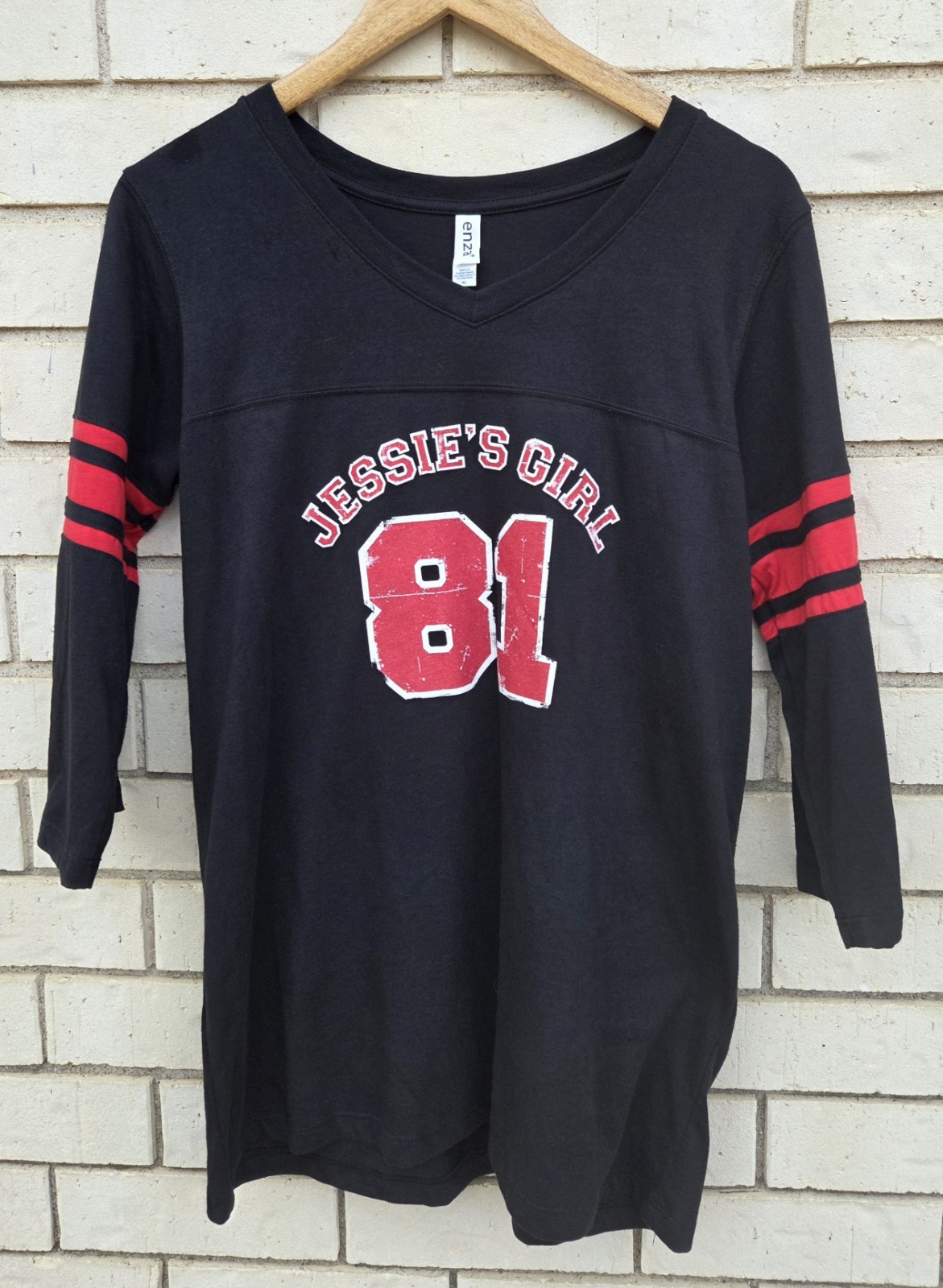 Rick Springfield Jessie’s Girl 81 Concert T-shirt Jersey Black/Red XL *READ*
