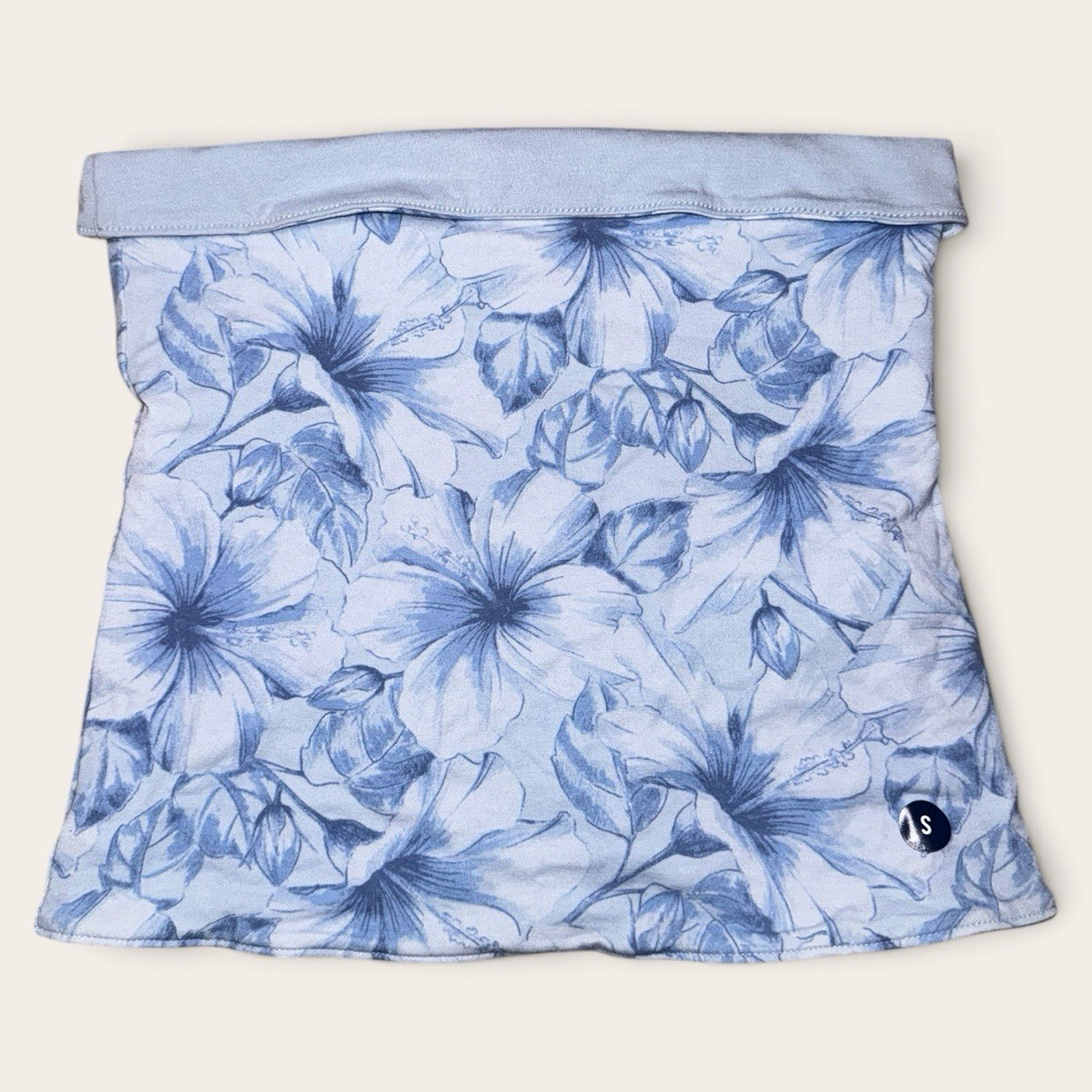 Hollister Women’s Blue Floral Reversible Strapless Sleeveless Tube Top Size S