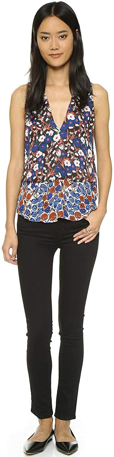 Derek Lam 10 Crosby – Sleeveless Tiered V Neck Blouse, Size 2, NEW