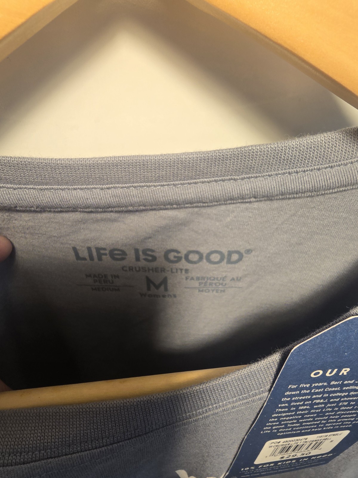 LIFE IS GOOD “Drinks Well With Others” CRUSHER-LITE T-Shirt – Women’s Medium M