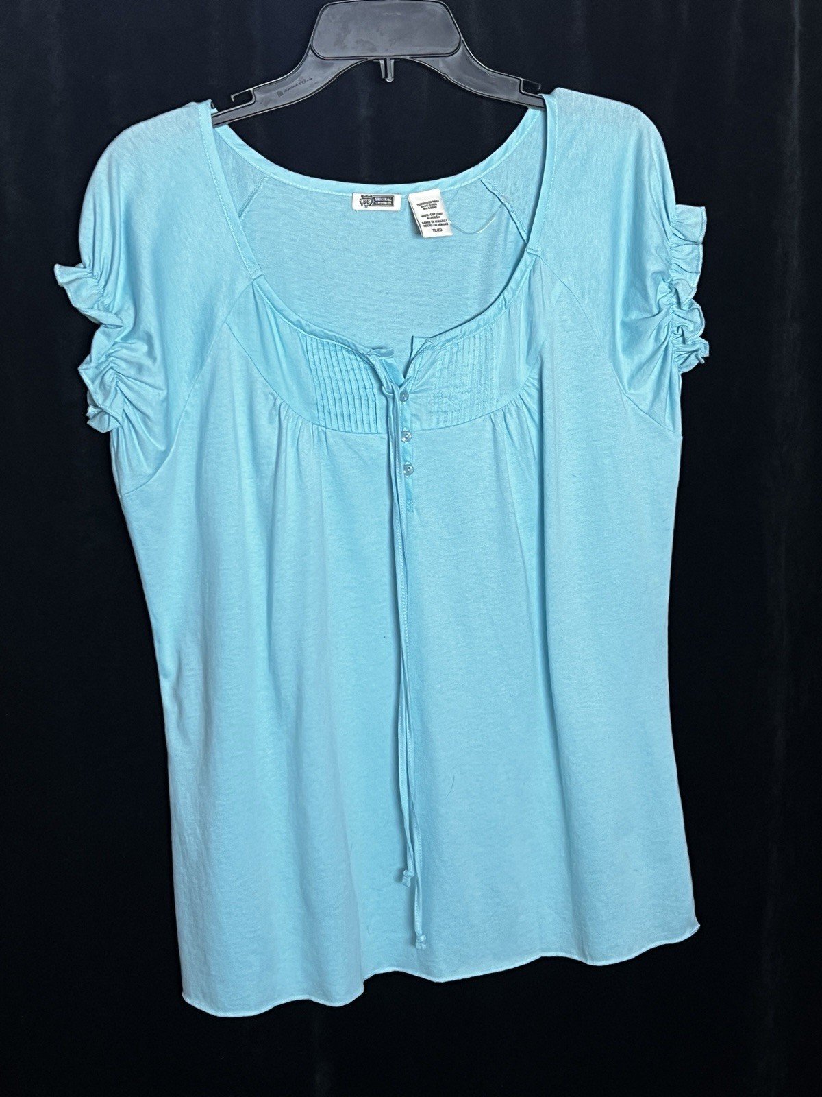 Route 66 Women’s Size XL Light Blue Short Sleeve Shirt