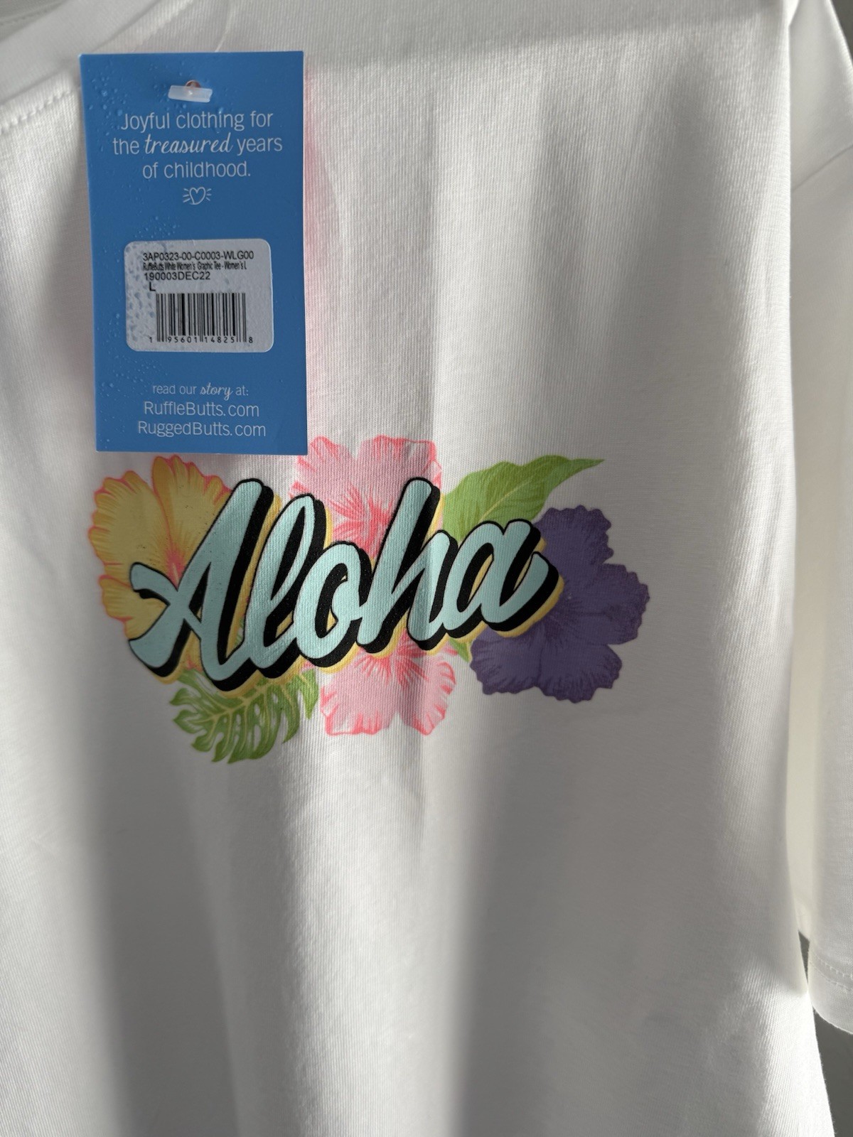 NWT Rufflebutts Women’s “Aloha” T-Shirt With UV Protection (multiple Available!)