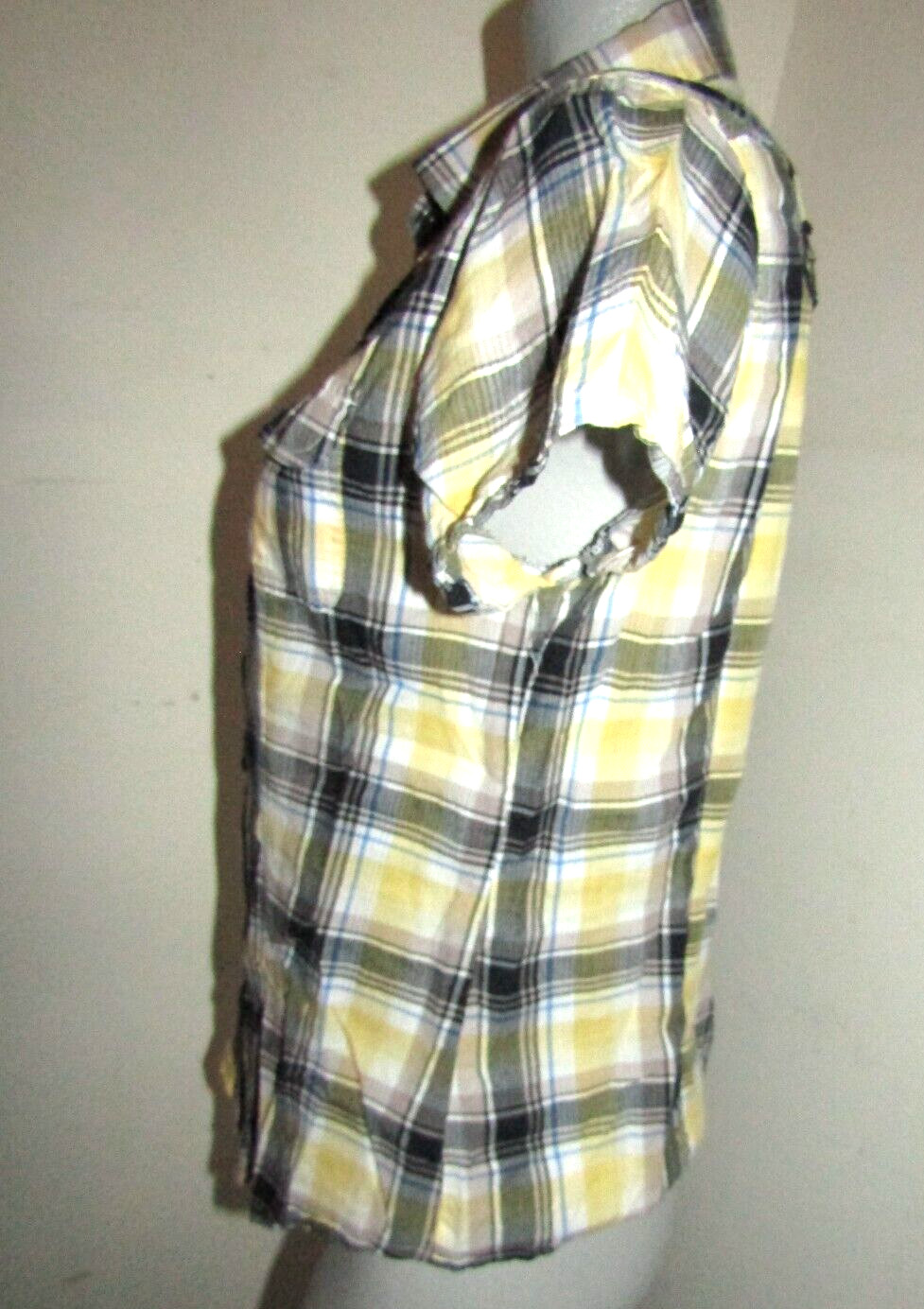 HARLEY-DAVIDSON Women’s Medium, Black/White/Yellow Shirt, Snaps Cotton Appliques