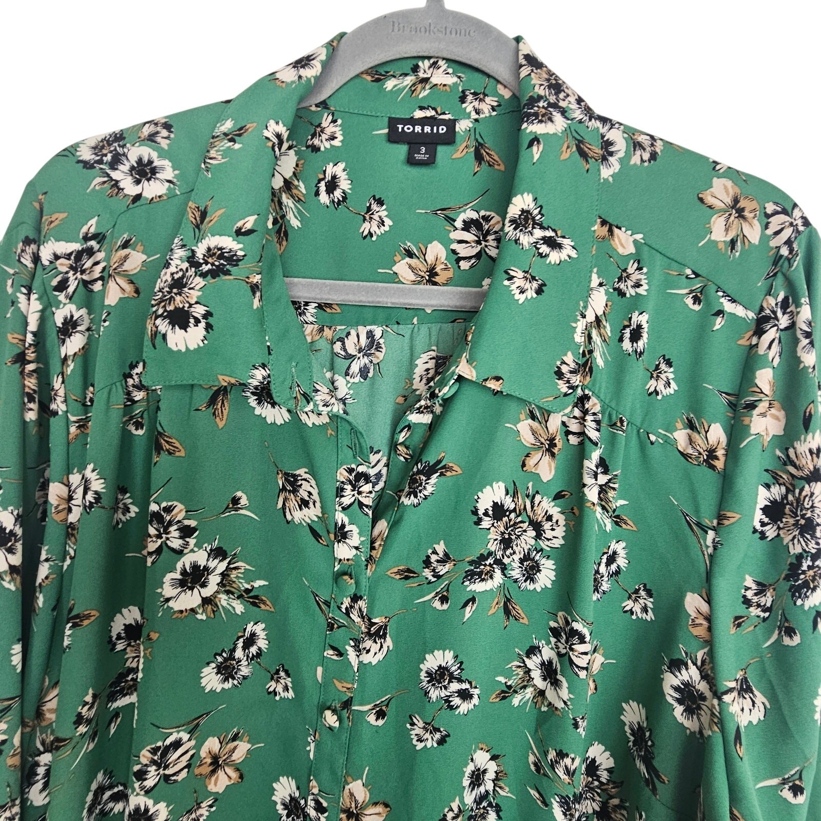 Torrid Floral Madison Georgette Blouse Plus Size 3X Career Corp Work Cottagecore
