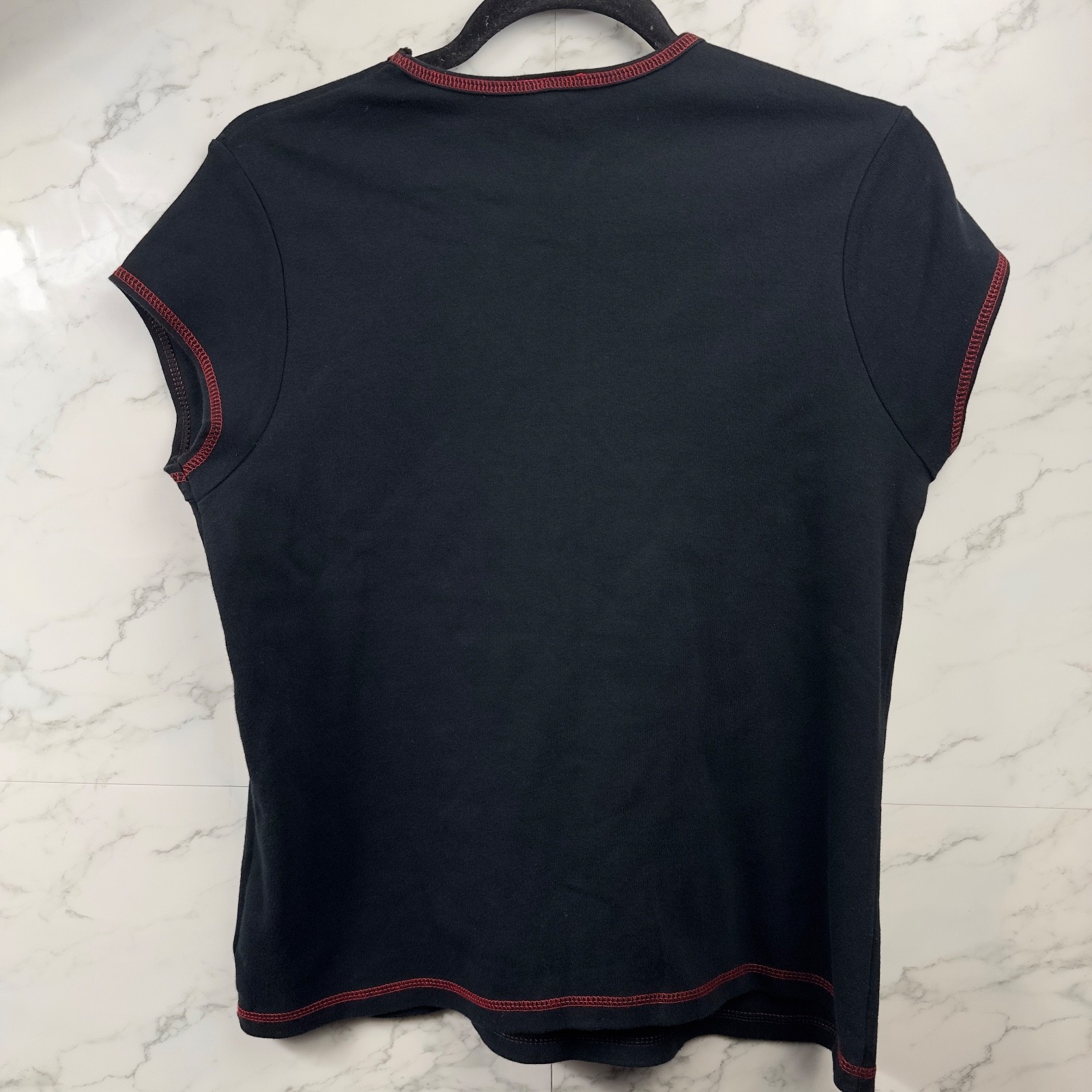 Etam Diamant Cherry Y2K T-shirt Top UK 18 EUR 46 Condition +4/5