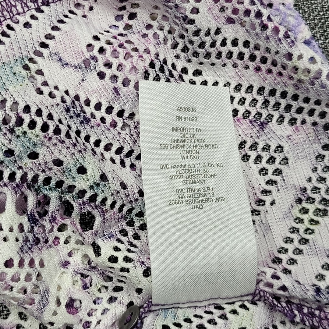 Womens Printed Button Dressy Cropped Shrug Top XX-Small Sz Lilac Coverup