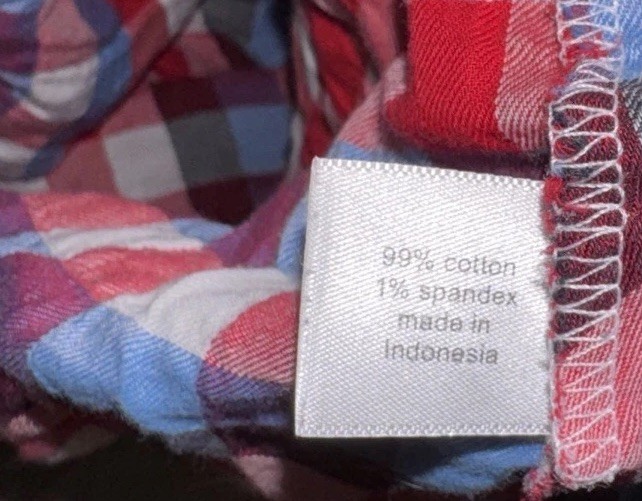 Lane Bryant Blouse Shirt Womens Plus Sz 18 / 20 Red Plaid