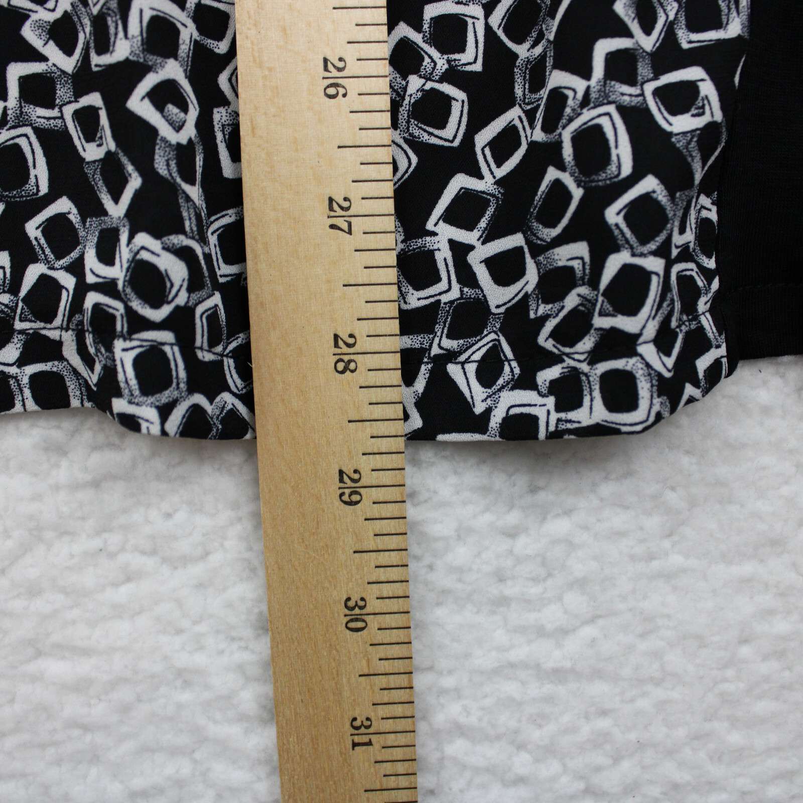 NEW August Silk Zip Neck Tunic Tank Women’s Size Small Black & White