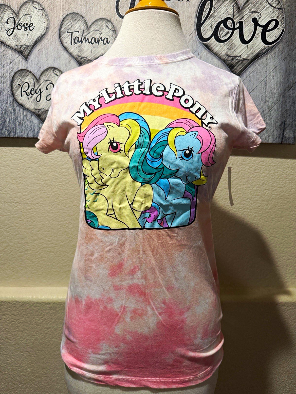 My Little Pony Tie-Dye Graphic Print Short Sleeve Pullover T-Shirt Juniors L