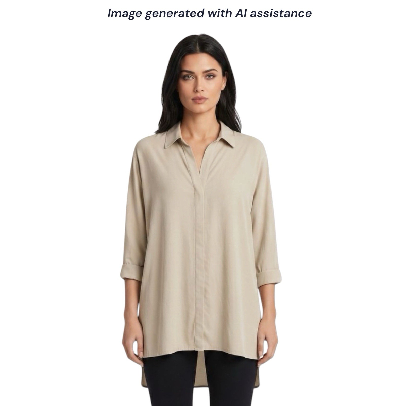 ADAY M Something Cool beige button up $170 retail