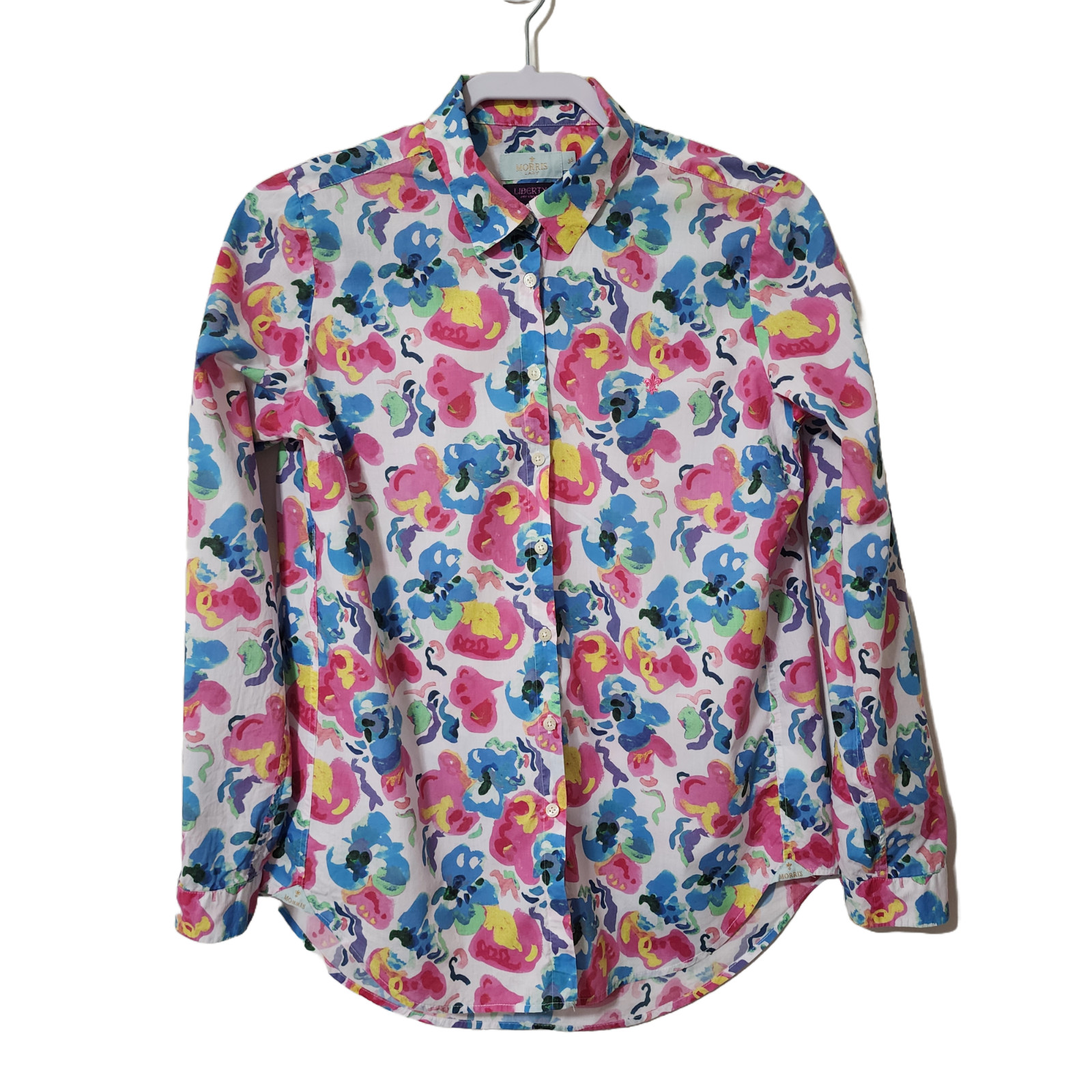 Morris Lady Sweden Liberty Fabric Cotton Floral Shirt Womens 38 M Button Up