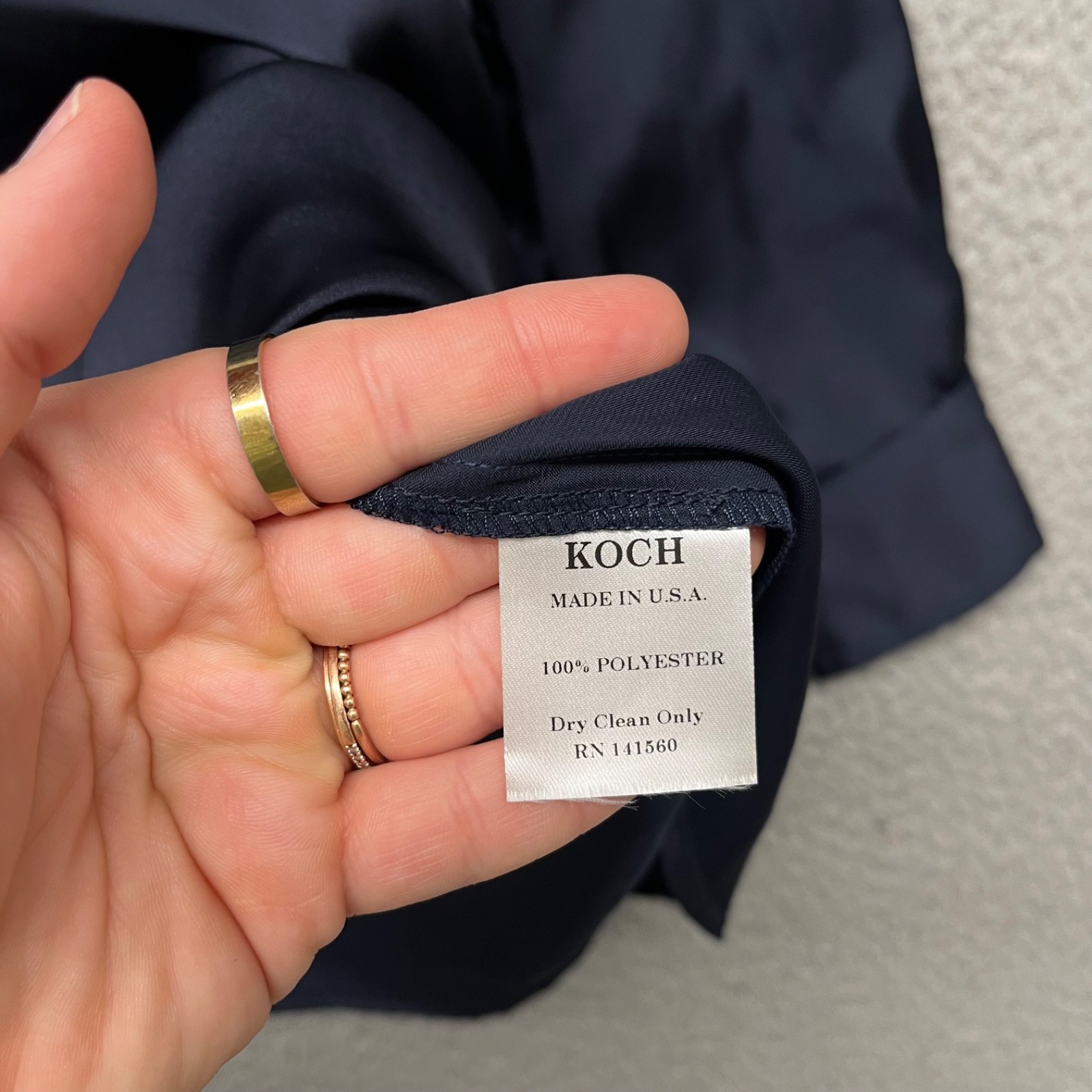 Koch Top Womens XS Blue Satin Long Sleeve Button Up Classic Designer Elegant