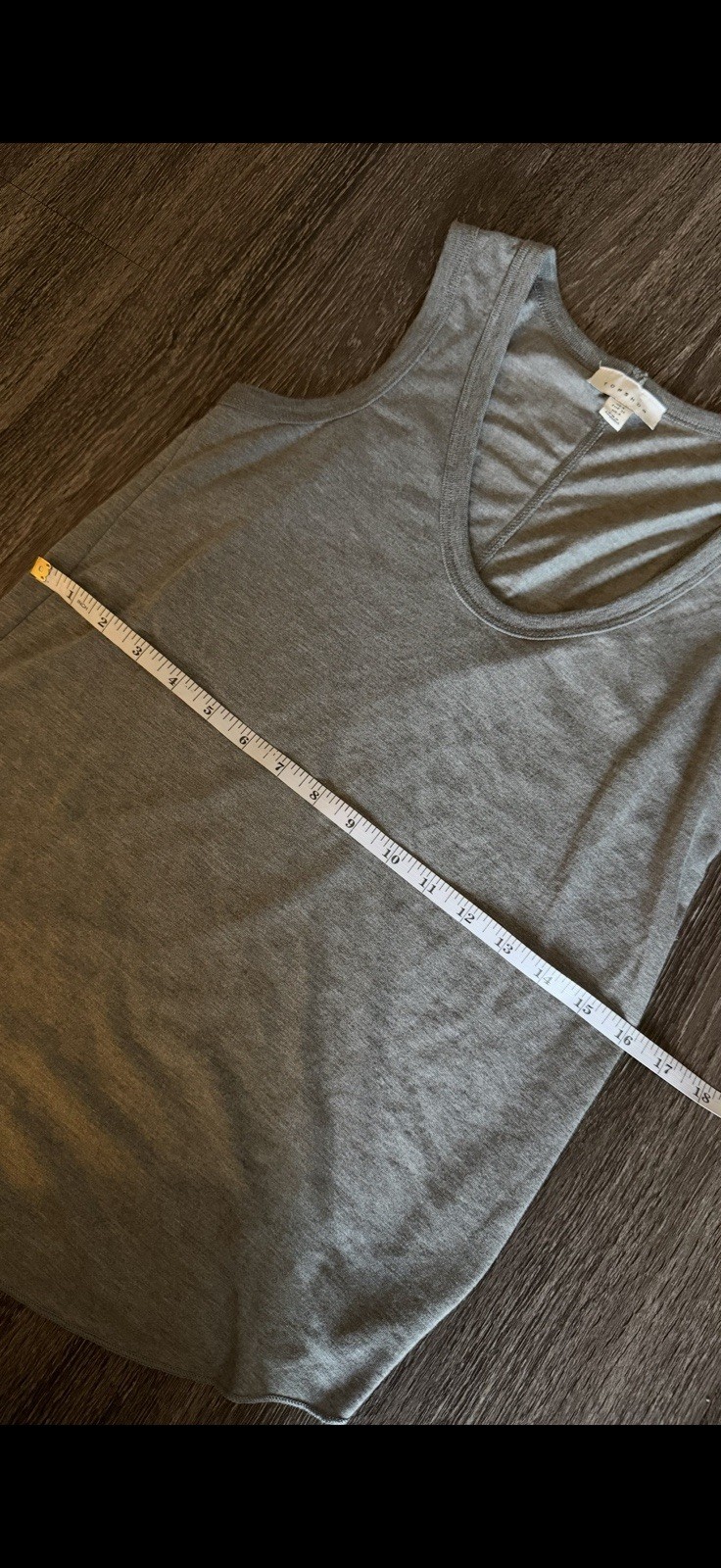 Topshop Gray Solid Scoop Neck Sleeveless Tank Top | Women’s Regular US 4