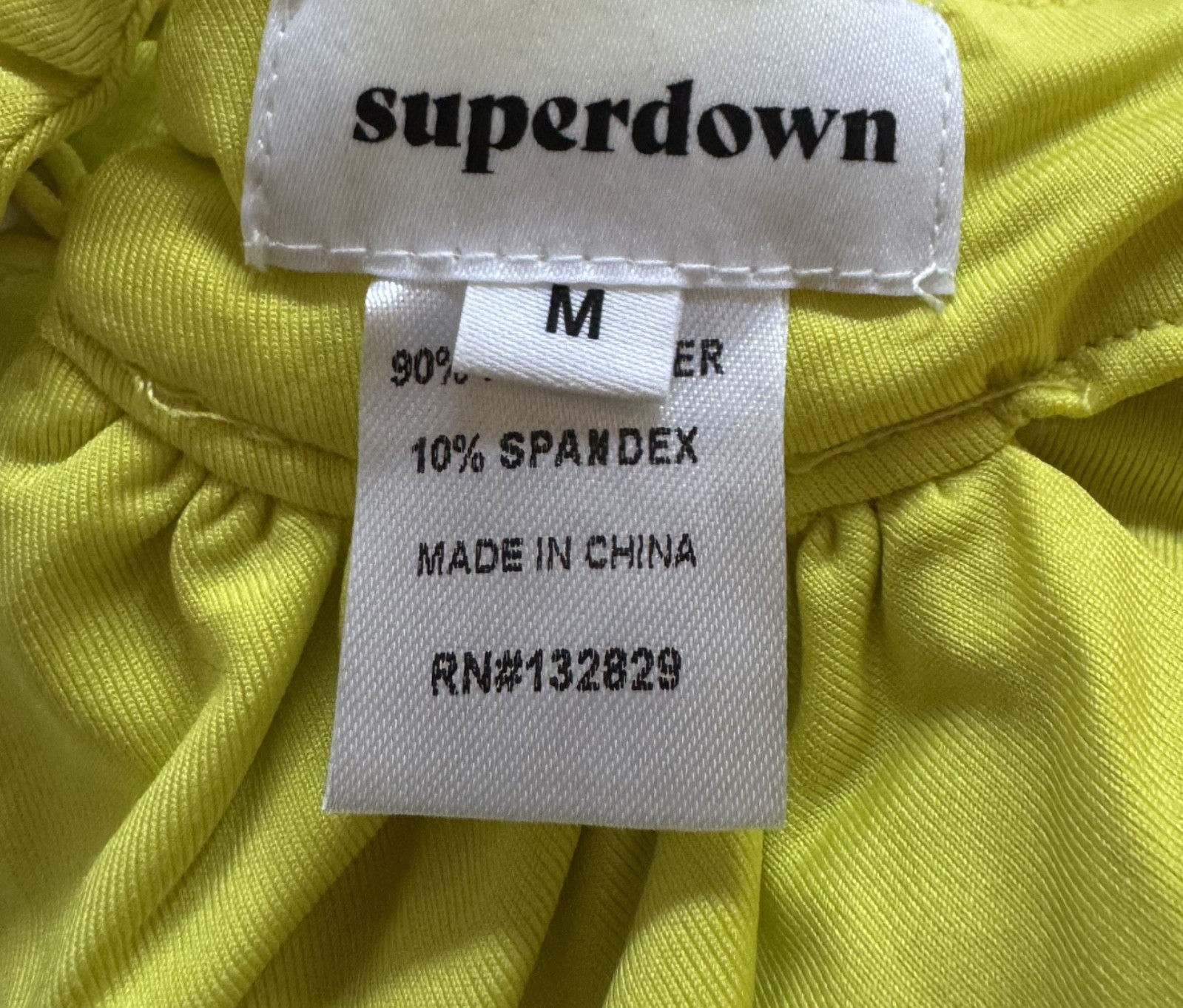 Revolve Superdown Lime Green Baddie Sexy Club Vegas Vacation Resort Top Sz M