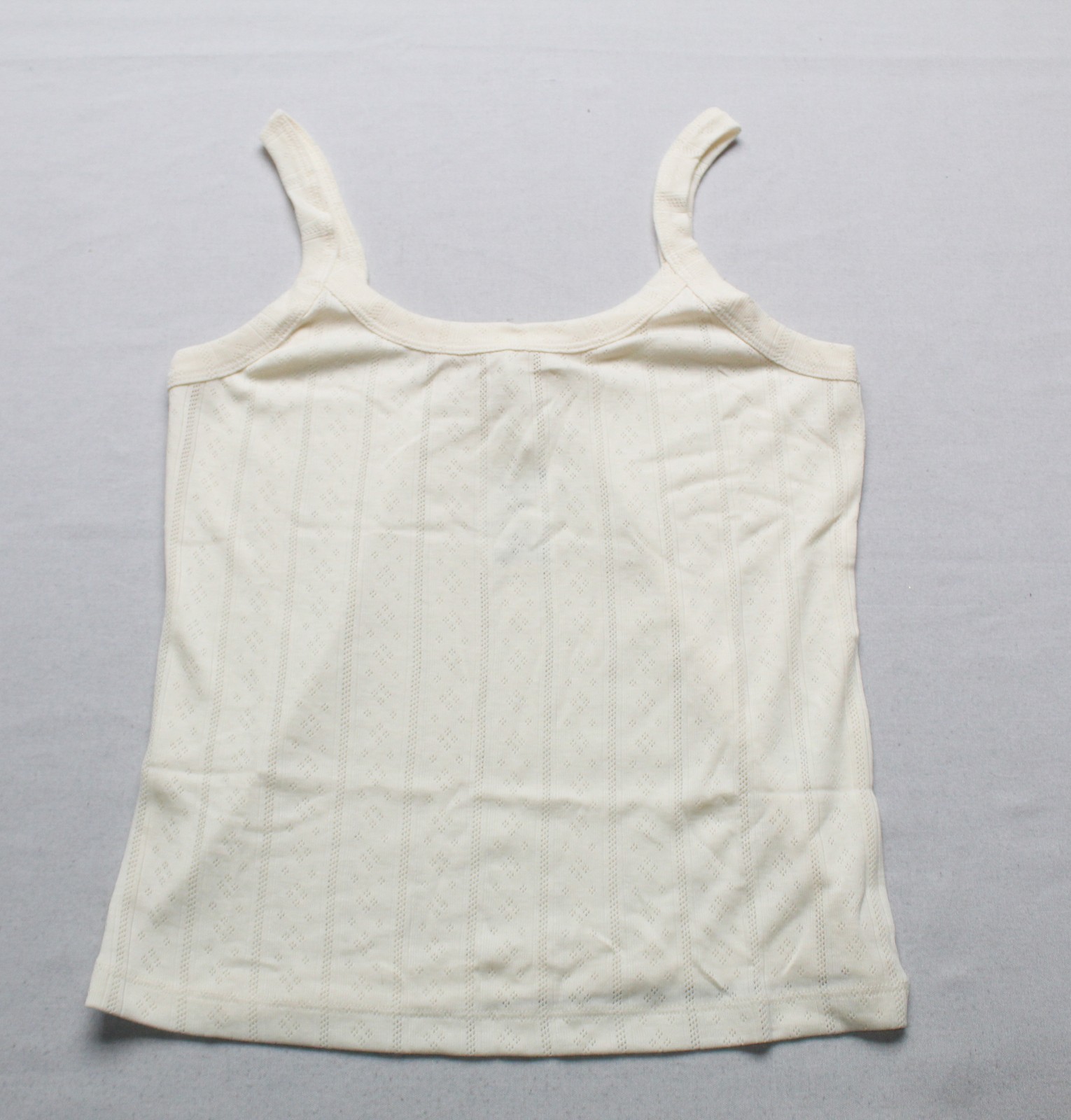 Marine Layer Women’s Scoop Neck Lexi Pointelle Cami ZG3 Antique White Small NWT