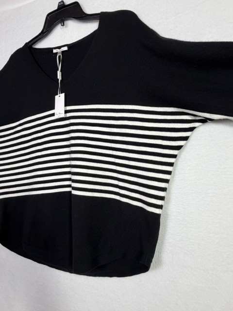 Vila Milano Colorblock Stripe Knit Top Women’s Size L Dolman Sleeve NWT