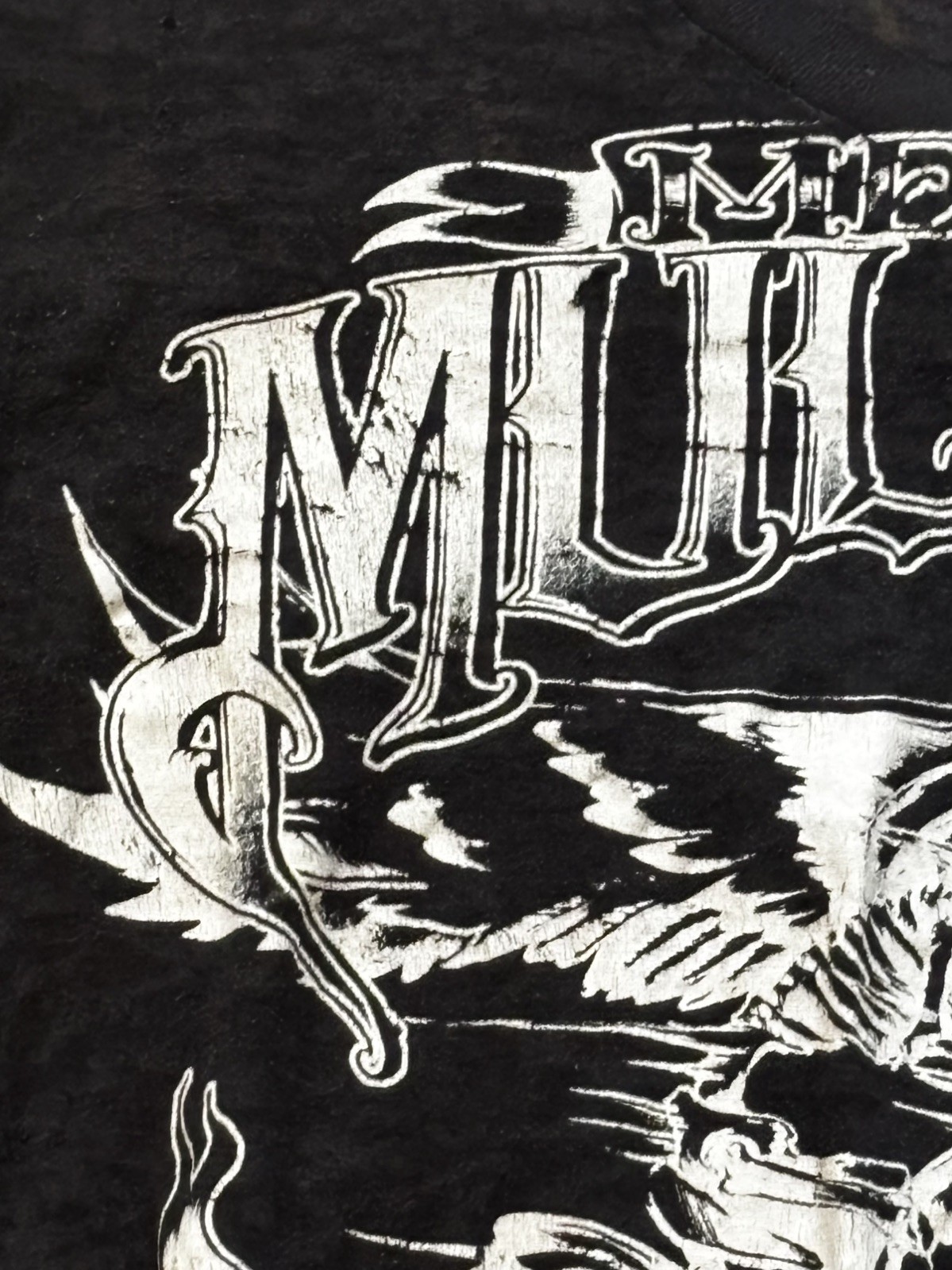 grunge goth rare 1999 Metal Mulisha Shirt with White Graphic vintage
