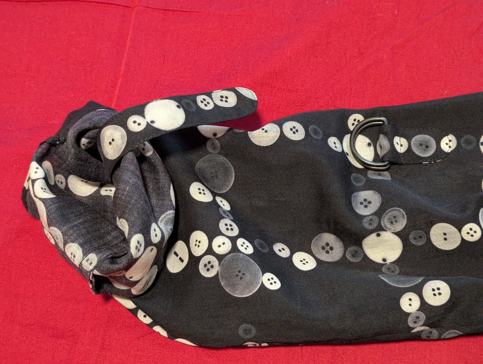 $800 Akris Punto sz 8-10 Wool Button Print Blouse Tunic Top Long Mandarin Snap