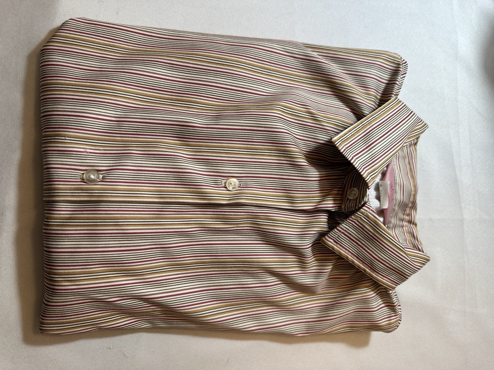 Jack Winter Knitsport Vintage Button Up Collard earth tones Stripes 18
