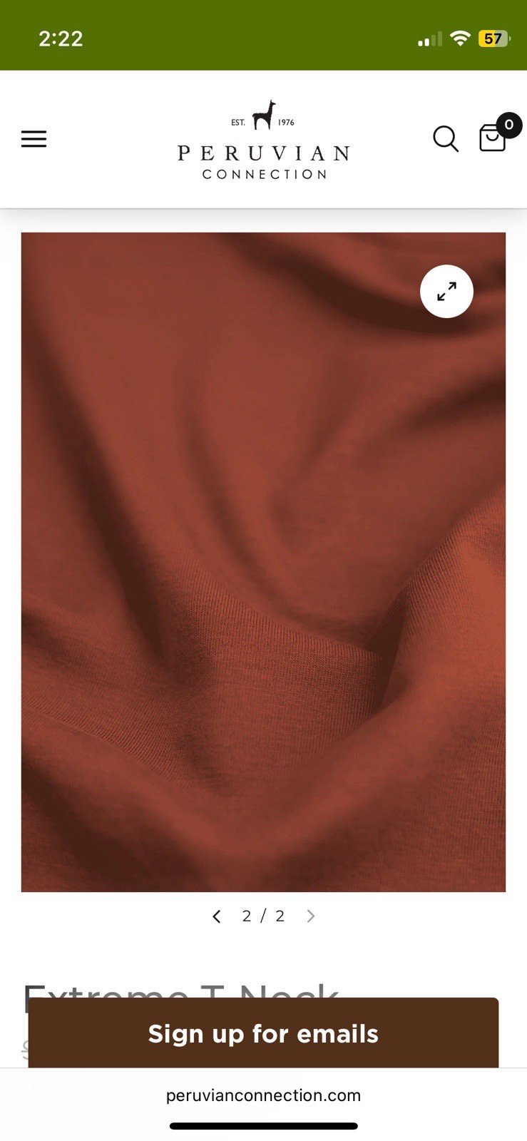 Peruvian Connection Extreme Turtleneck Pima Cotton Sz M Soft Stretchy Orange