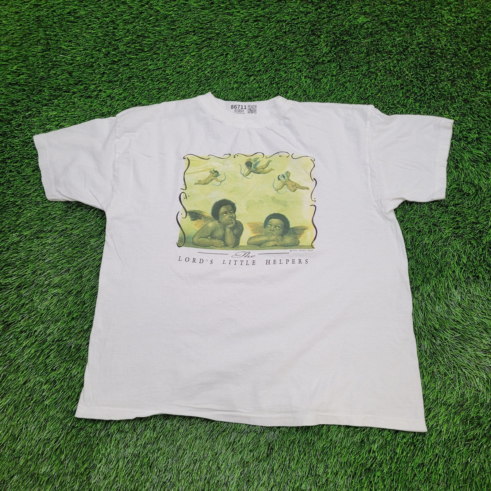 Vintage 80s Little Archangel Shirt Womens XL 23×25 Crop USA