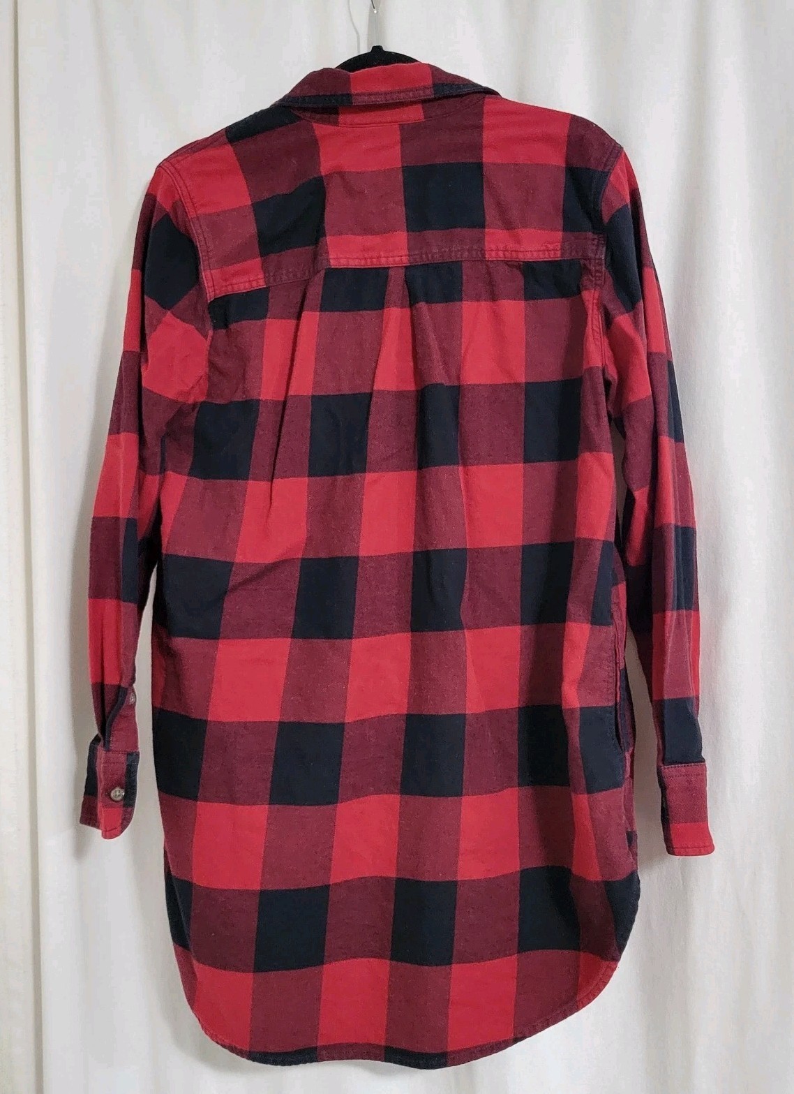 Carhartt Plaid Button Up Womens Size Lg (12-14) Rugged Flex Relaxed Fit Work