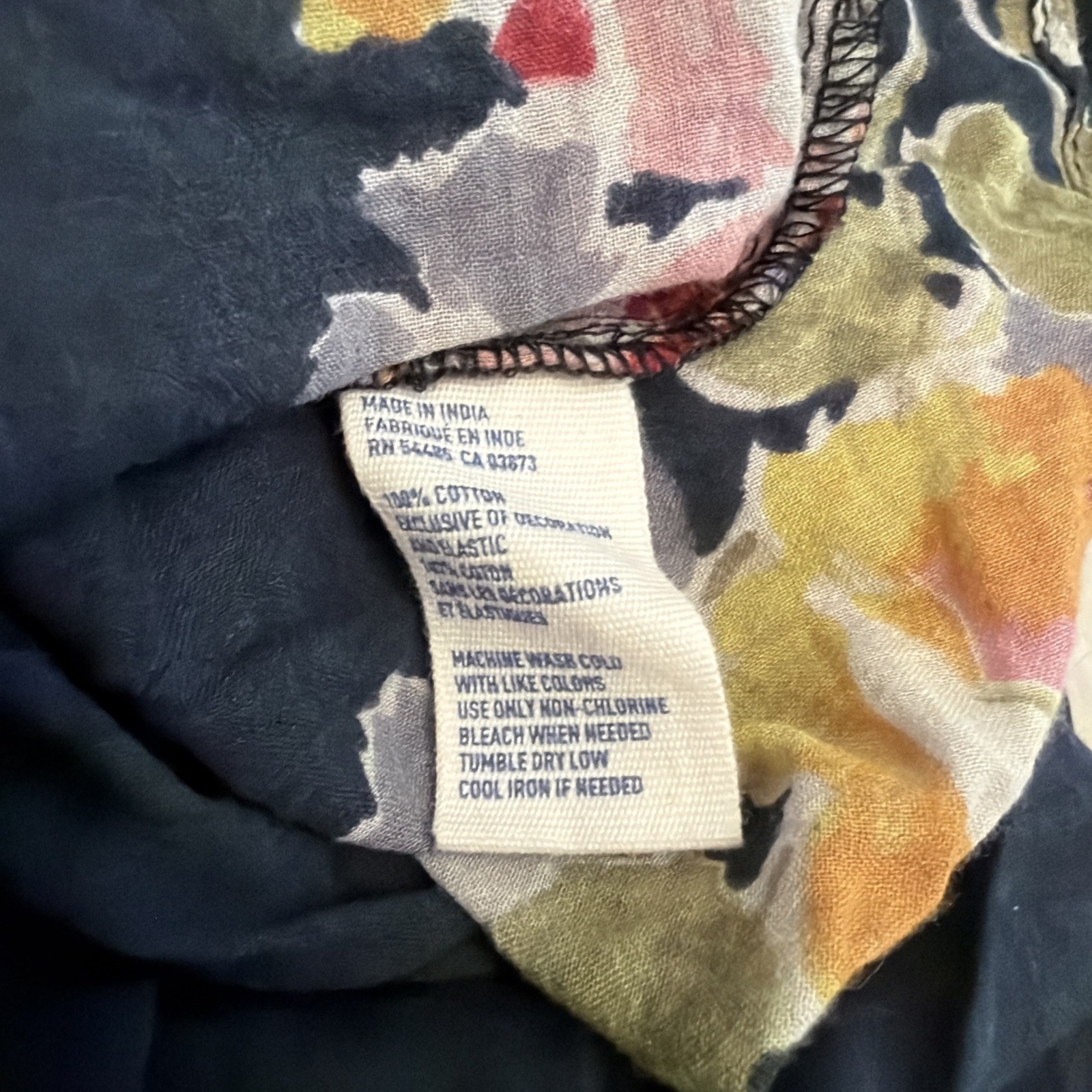 American eagle outfitters 2010s navy blue floral adjustable straps size L women