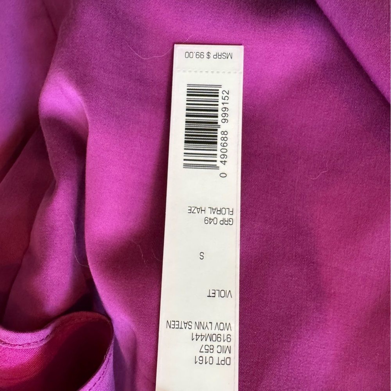WHBM Violet Off-Shoulder Ruffle Top