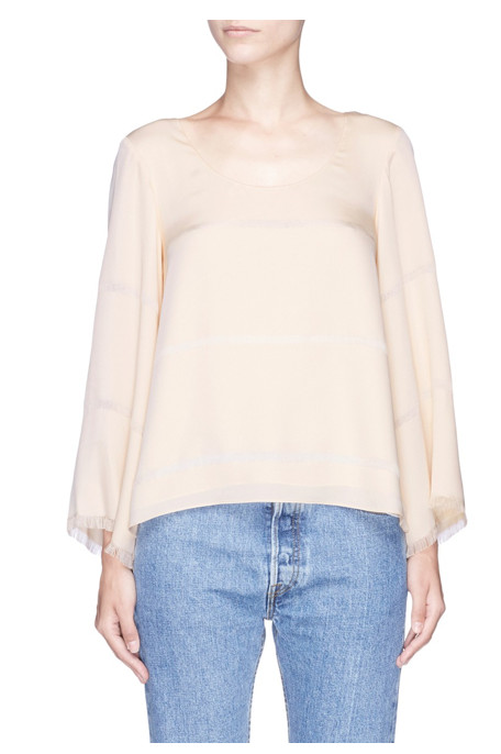 NWT $325 Elizabeth and James Jesper Silk Blouse Size XS