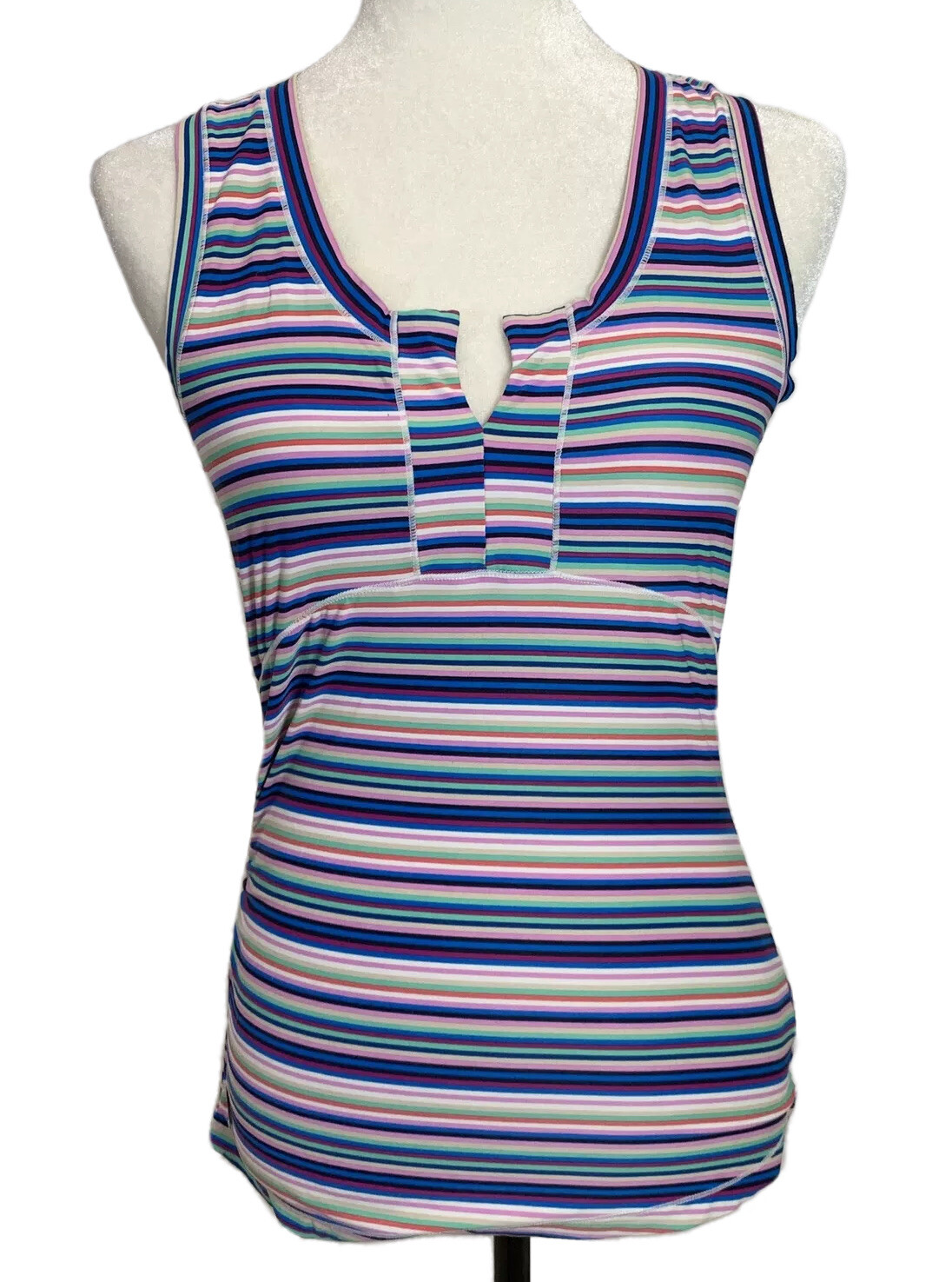 Lole Women’s Small Striped Sleeveless Tank Top Multicolor