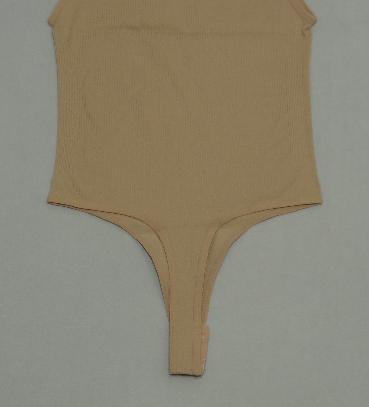 Dynamic Seamless Apparel Fitted Tank Bodysuit Hook Closure Tan Juniors One Size