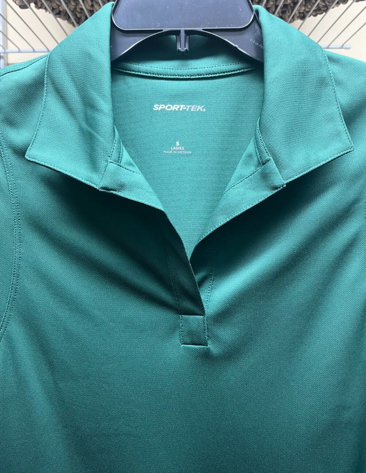 Sport Tek Women’s Dri-Fit Performance Polo Shirt Forest Green Athletic Small New