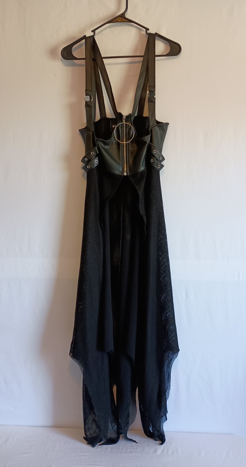 KILLSTAR Termenta Black Underbust Mesh Duster, O-ring Zipper, Womens Size L