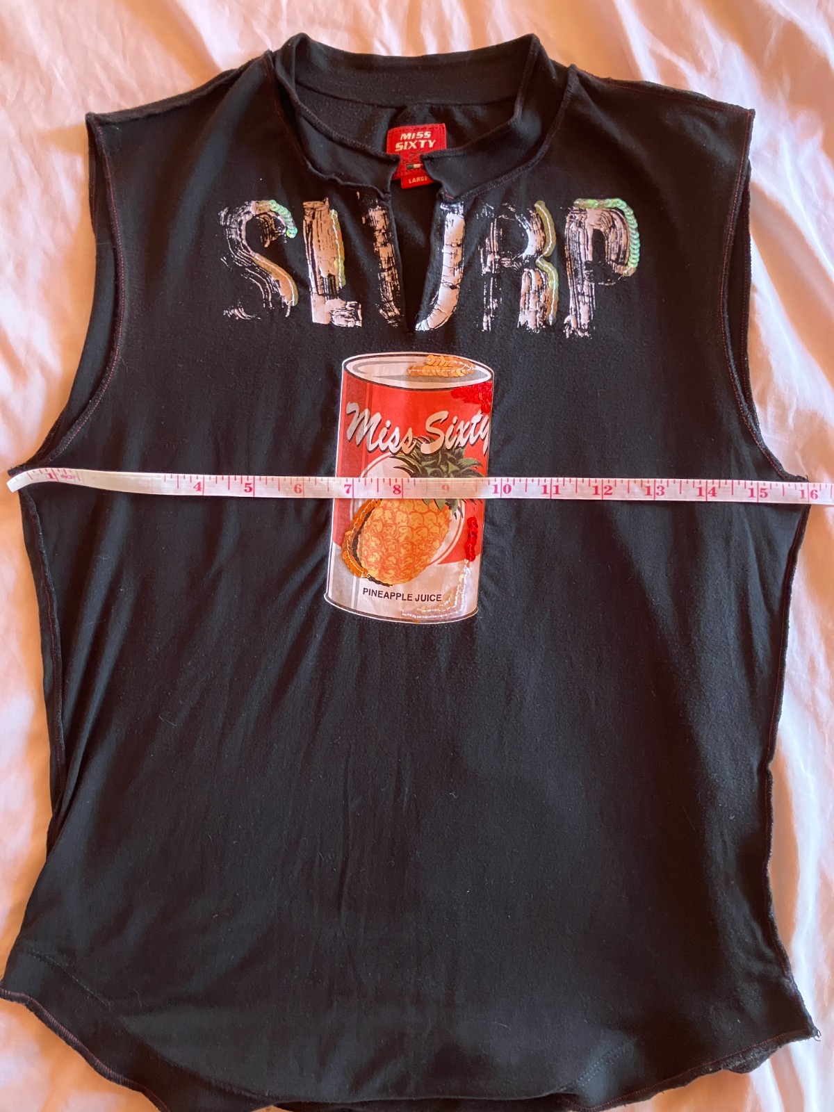 RARE Miss Sixty Slurp Pineapple Top L HOLY GRAIL Archival Vintage Y2K It Girl
