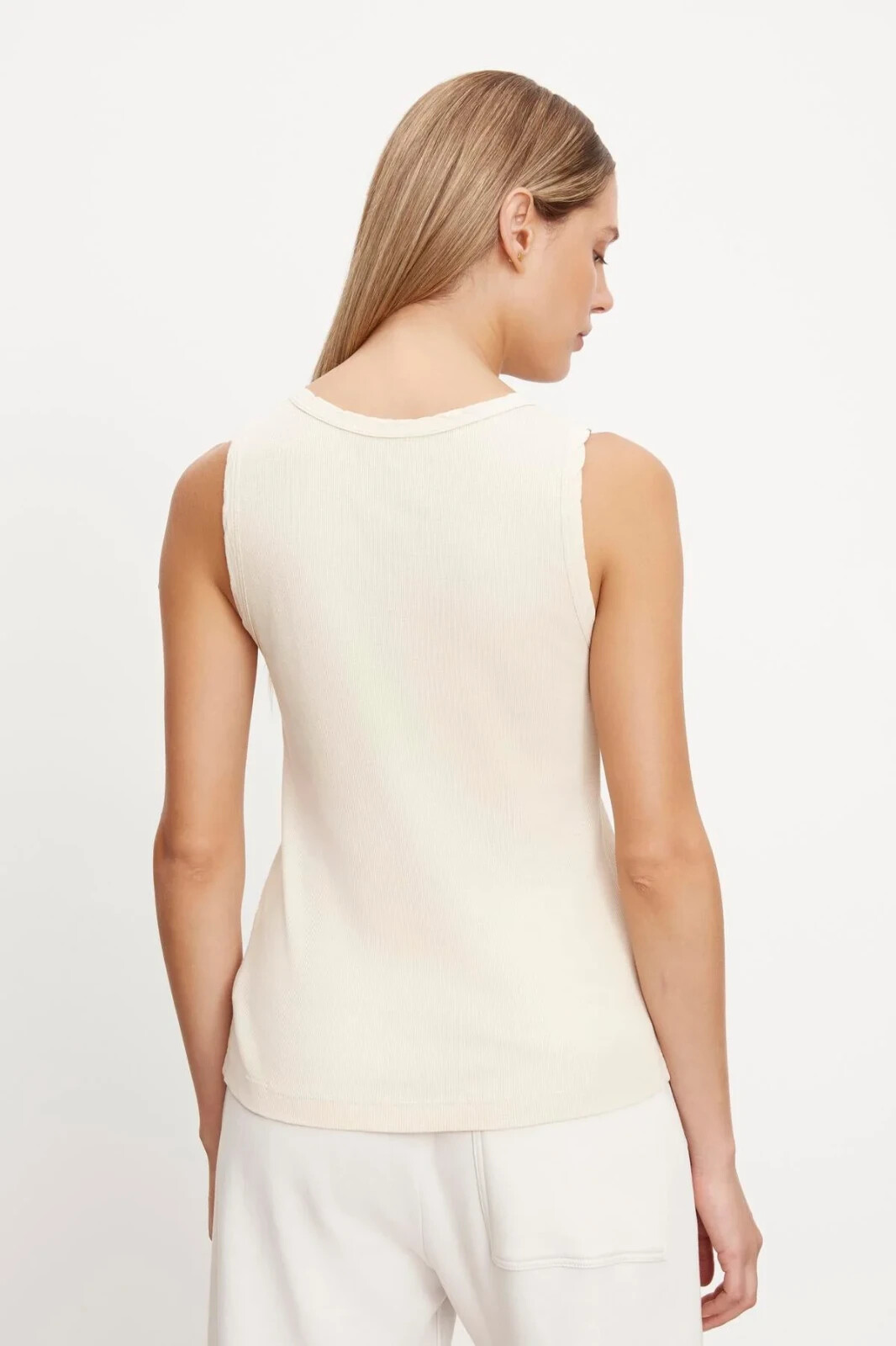 VELVET By Graham & Spencer Maxie Ribbed Tank Top Blossom S $78 H14
