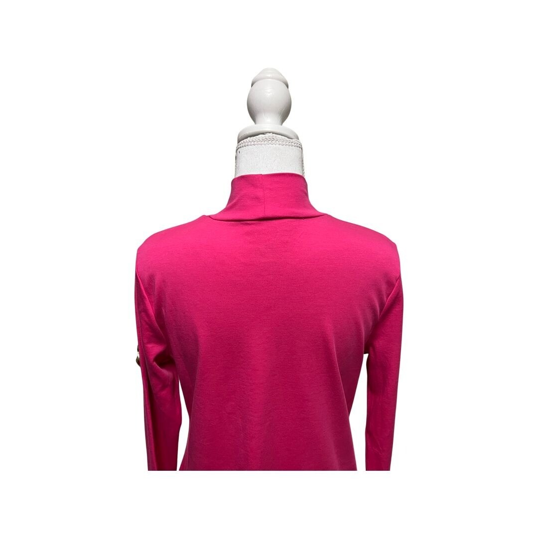Isaac Mizrahi Live! Essentials Mock Neck Top with Dolphin Hem Size XS (A556539)
