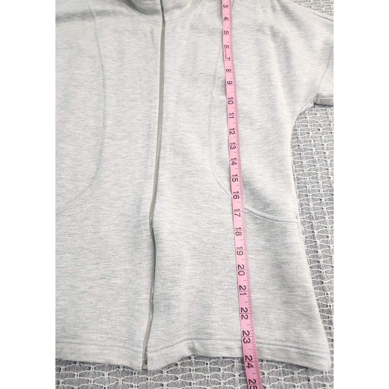 St. John Sport Womens Gray Short Sleeve Full Zip Funnel Neck Top Size XP Heather
